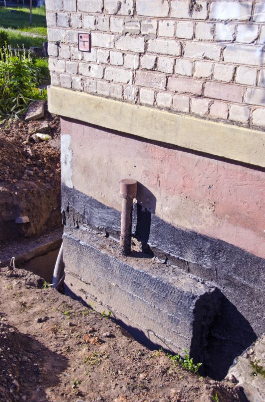 Professional team inspecting a foundation